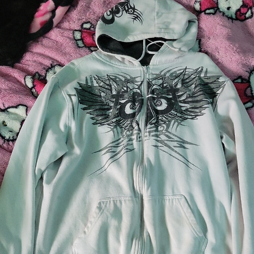 White Cross Design Mma Elite Zip Up